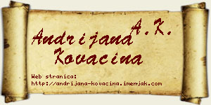 Andrijana Kovačina vizit kartica